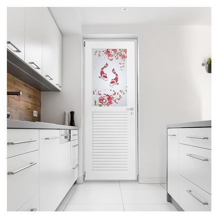 ประตู UPVC ASARA G924 ปลาคาร์ฟ 70X200 ซม. สีขาว พร้อมวงกบ ไม่เจาะลูกบิด_3