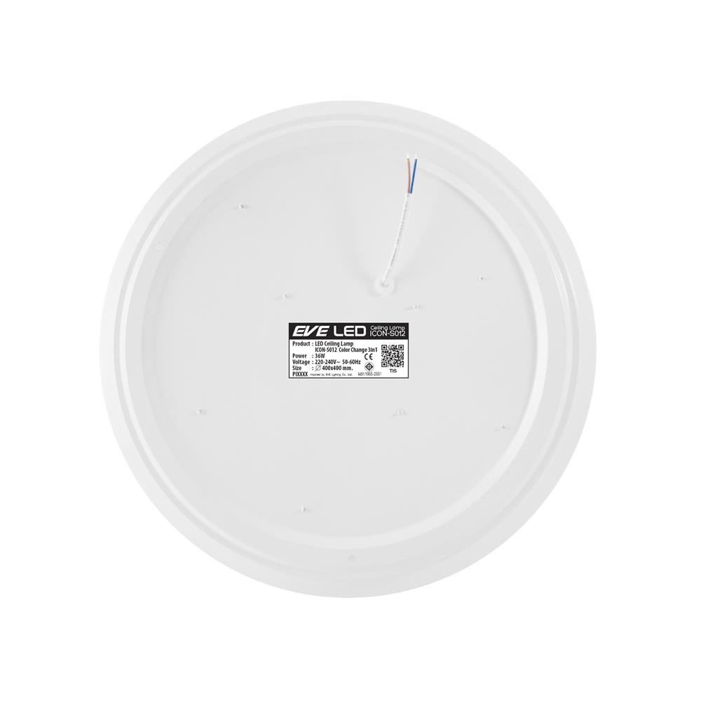 ไฟเพดาน LED EVE 577855 16 นิ้ว 36 วัตต์ DAYLIGHT/COOL WHITE/WARM WHITE สีขาว