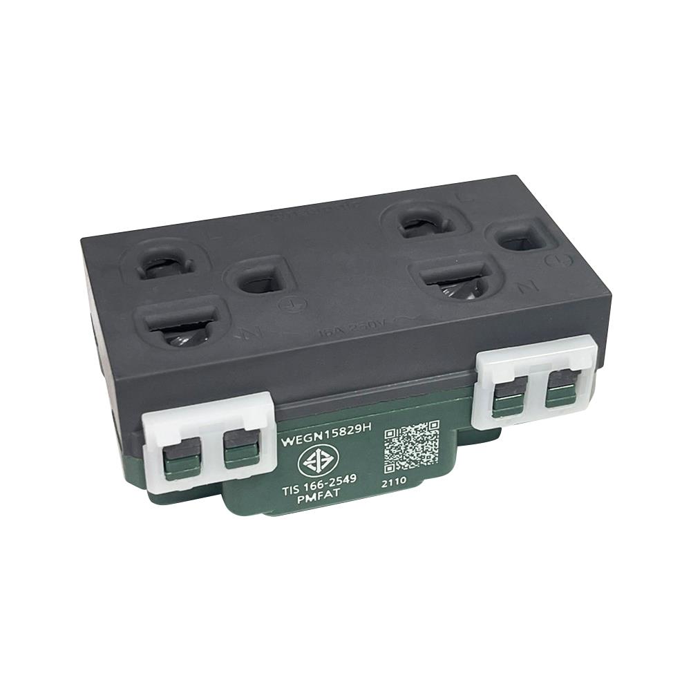 เต้ารับคู่ 3 ขา PANASONIC WEGN 15929 H สีเทา