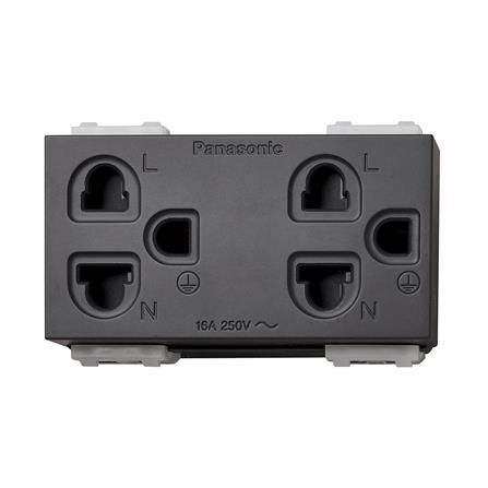 เต้ารับคู่ 3 ขา มีม่านนิรภัย PANASONIC WEGN 15829H...