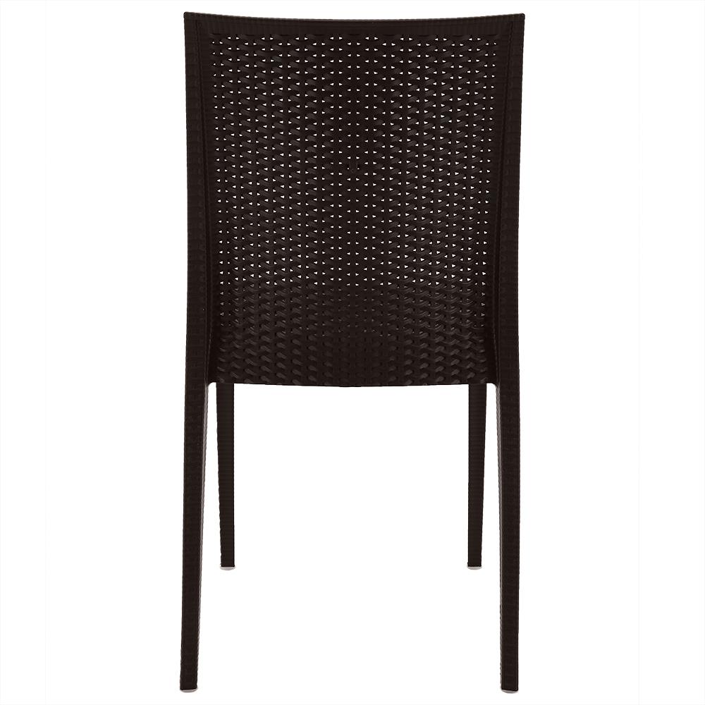 เก้าอี้พลาสติกลายหวาย SPRING RATTAN สีน้ำตาล