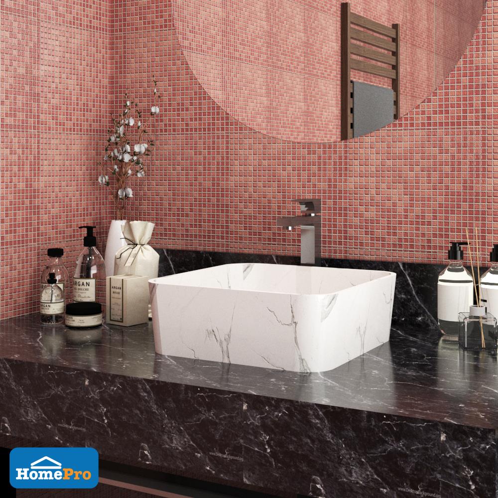 อ่างล้างหน้าวางบน MOYA 669 ลายหินอ่อน