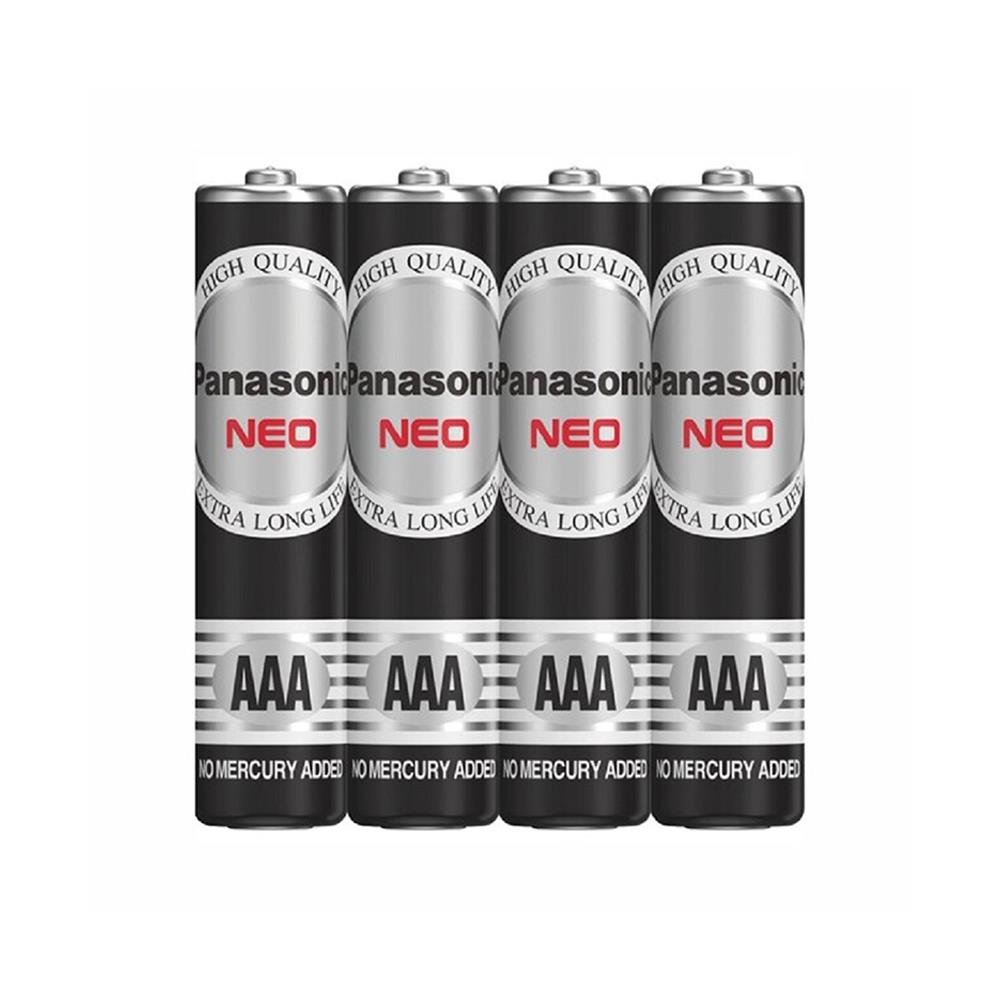 ถ่านธรรมดา PANASONIC AAA  R03NT แพ๊ค 4 ก้อน สีดำ