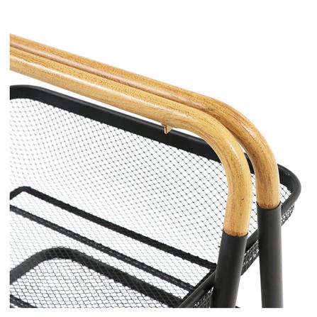 ชั้นวางของ 3 ชั้น มีล้อ STACKO MOKU 42x48x88 ซม. สีดำ_2