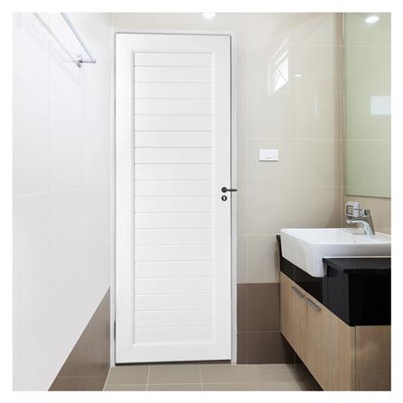 ประตูห้องน้ำ UPVC ASARA S7018 ลายตาราง 70X180 ซม. สีขาว ไม่เจาะลูกบิด_3