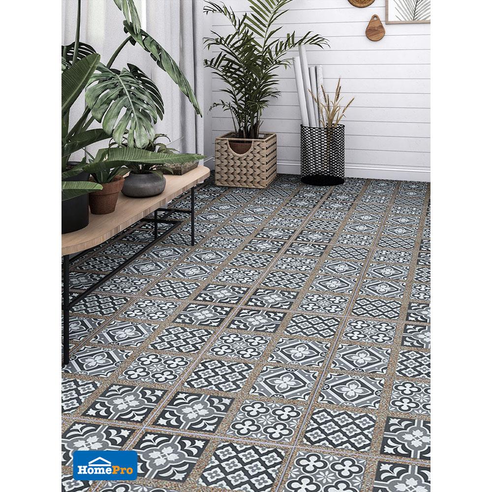 กระเบื้องพื้น 16x16 นิ้ว TARA กริตต้า เทา EXC PM 0.96M2