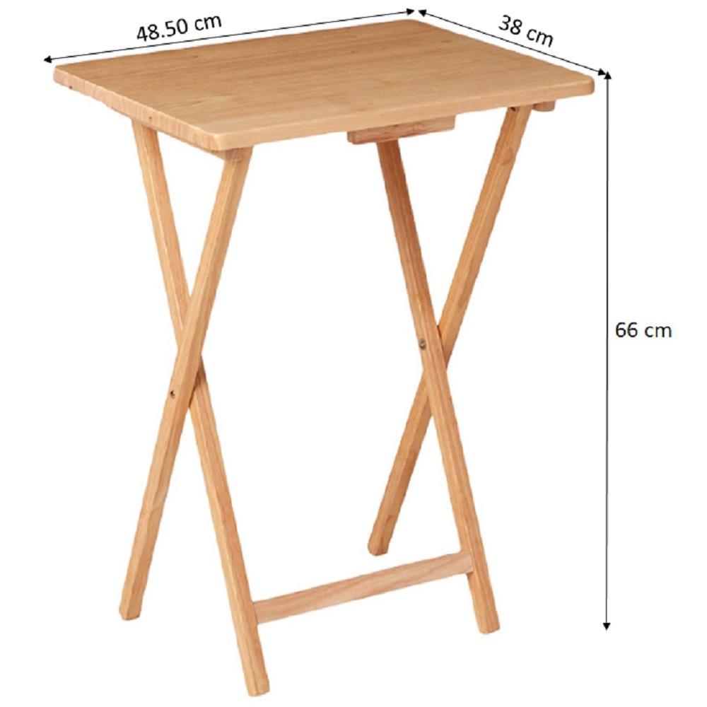 โต๊ะพับไม้ยางพารา PJ WOOD สีธรรมชาติ