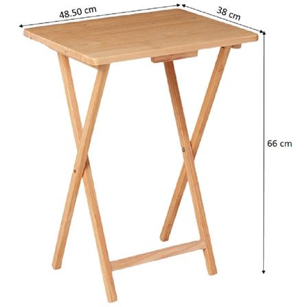 โต๊ะพับไม้ยางพารา PJ WOOD สีธรรมชาติ_6
