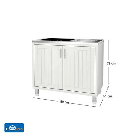 ตู้ตั้งพื้น PP CABIN EDZO 1หลุม 1ที่พัก สีครีม_2