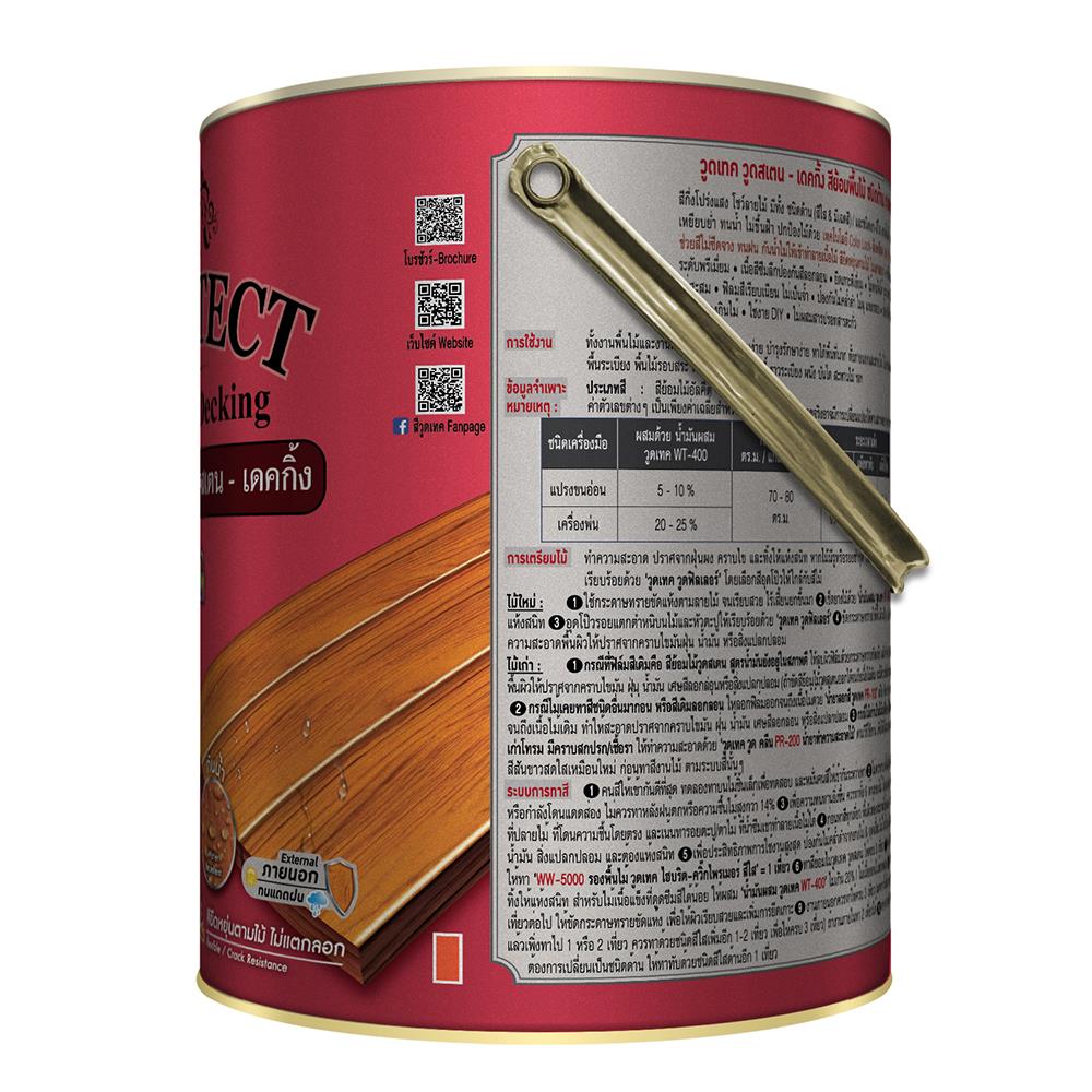 สีย้อมพื้นไม้ ชนิดด้าน WOODTECT WD508 สีมะฮอกกานี 1 แกลลอน
