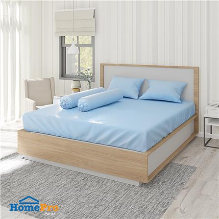 ชุดผ้าปูที่นอน 5 ฟุต 5 ชิ้น HOME LIVING STYLE SHIN สีฟ้า_0