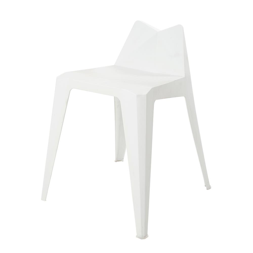 เก้าอี้พลาสติก SPRING CUBE สีขาว_1