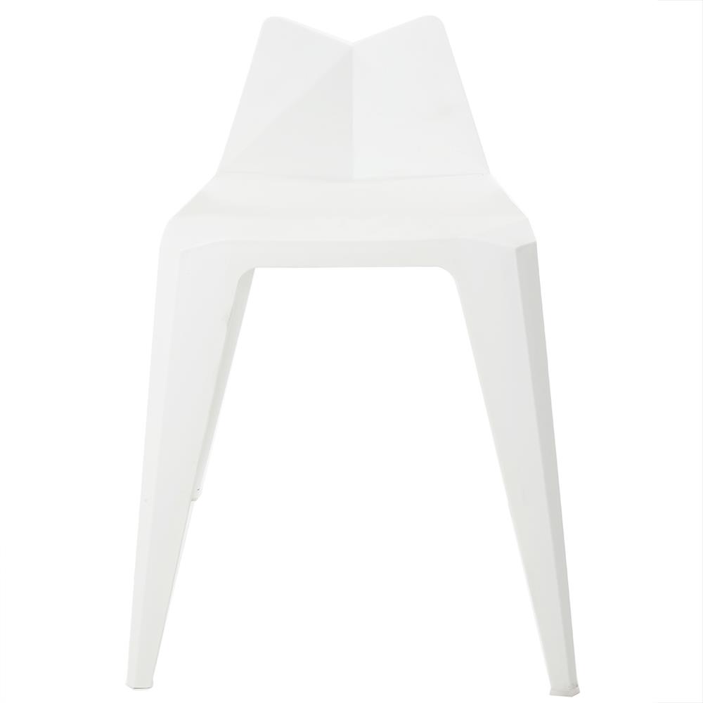 เก้าอี้พลาสติก SPRING CUBE สีขาว