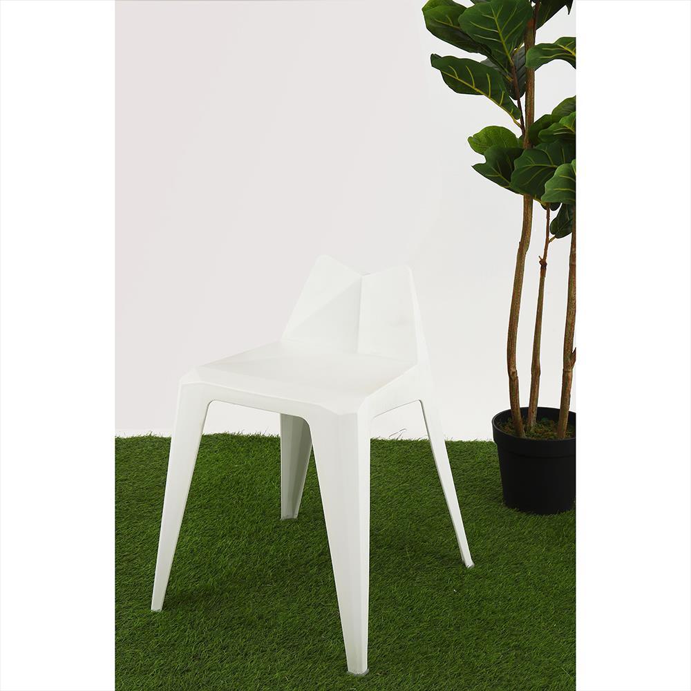 เก้าอี้พลาสติก SPRING CUBE สีขาว