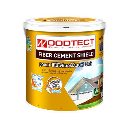 สีทาไม้ฝาไฟเบอร์ซีเมนต์ WOODTECT FM602 สีมะฮอกกานี เงา 1 แกลลอน