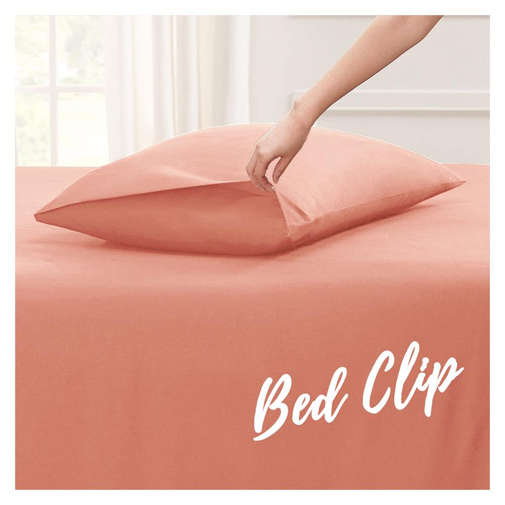 ปลอกหมอนหนุน BED CLIP STANDARD สีส้มโอโรส แพ็ก 2 ชิ้น