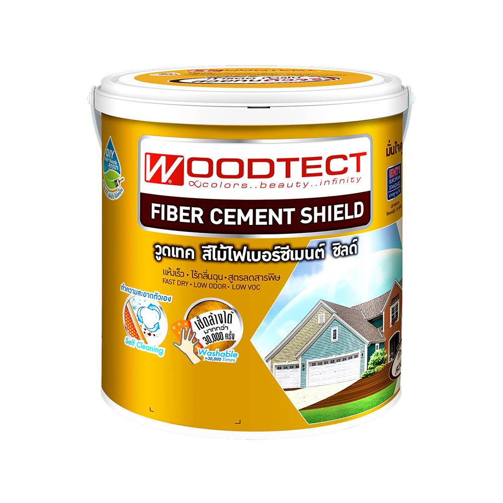 สีทาไม้ฝาไฟเบอร์ซีเมนต์ WOODTECT FM603 สีวอลนัท เงา 1 แกลลอน