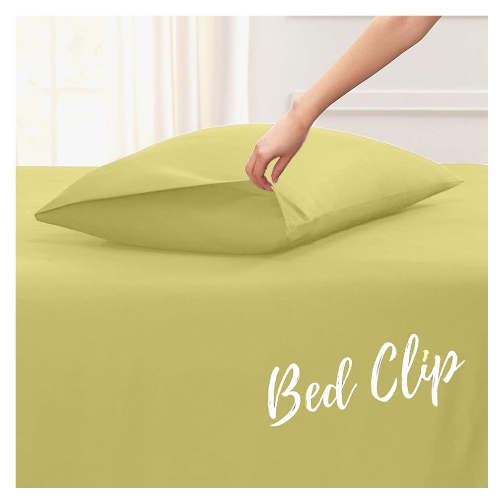 ปลอกหมอนหนุน BED CLIP STANDARD สีเหลืองนวล แพ็ก 2 ชิ้น