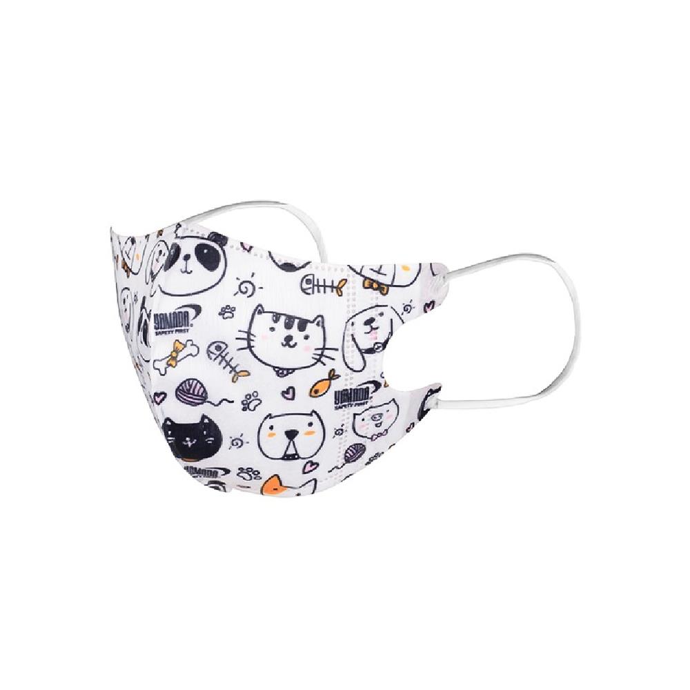 หน้ากากอนามัย 3D 3033 Size M 7-14ปี สีขาว แพ็ค 5 ชิ้น