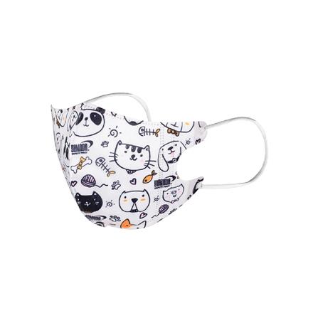 หน้ากากอนามัย 3D 3033 Size M 7-14ปี สีขาว แพ็ค 5 ชิ้น_1