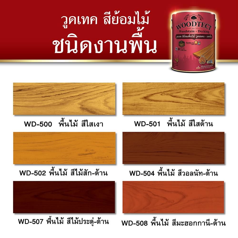 สีย้อมพื้นไม้ ชนิดด้าน WOODTECT WD507 1 แกลลอน สีประดู่