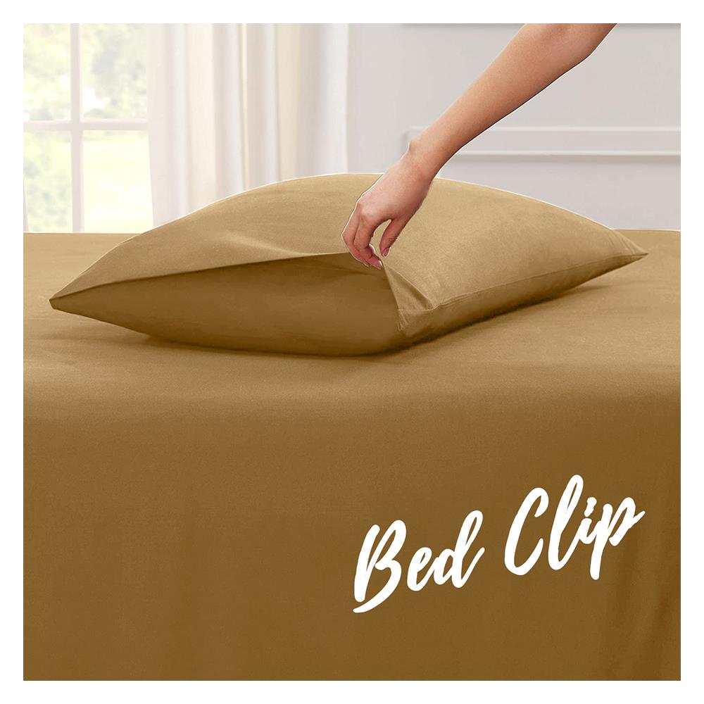 ปลอกหมอนหนุน BED CLIP STANDARD สีครีม แพ็ก 2 ชิ้น
