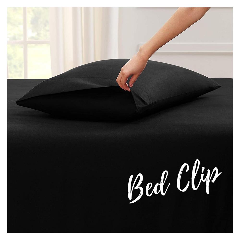 ปลอกหมอนหนุน BED CLIP STANDARD สีดำ แพ็ก 2 ชิ้น