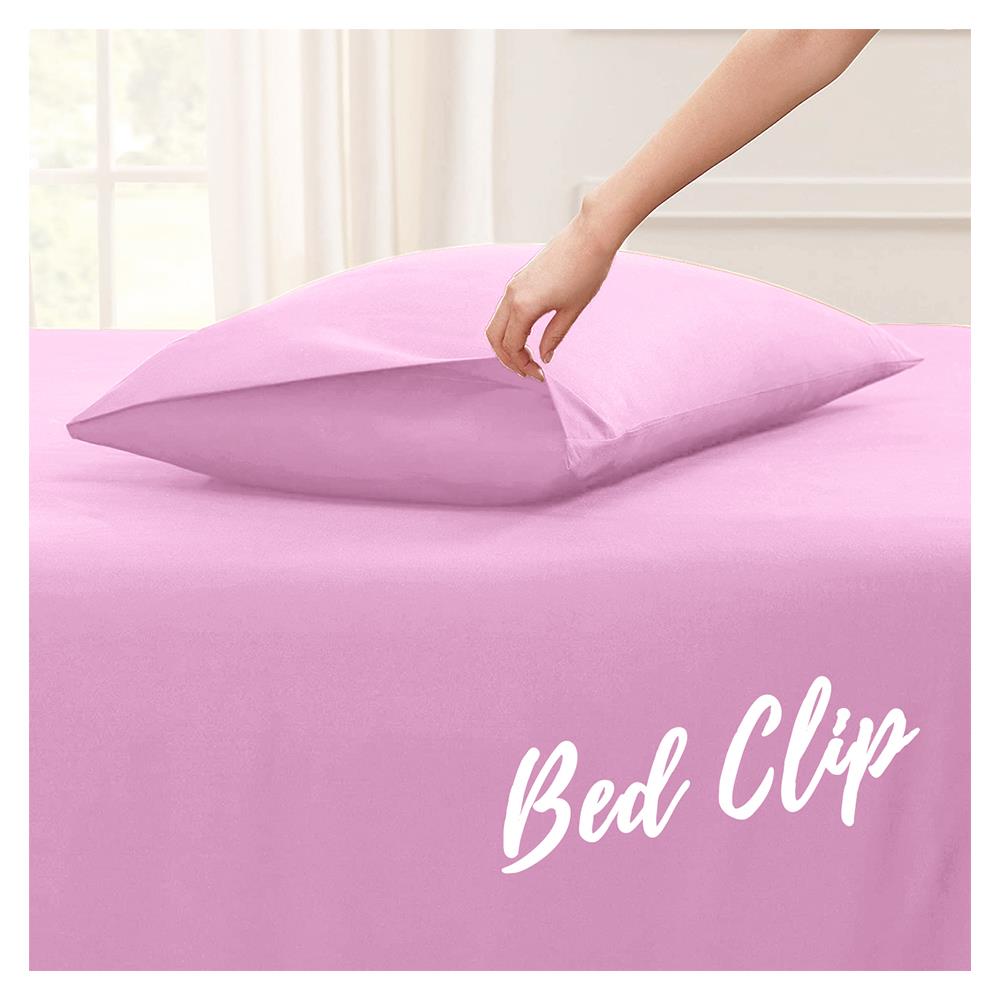 ปลอกหมอนหนุน BED CLIP STANDARD สีชมพูอ่อน แพ็ก 2 ชิ้น