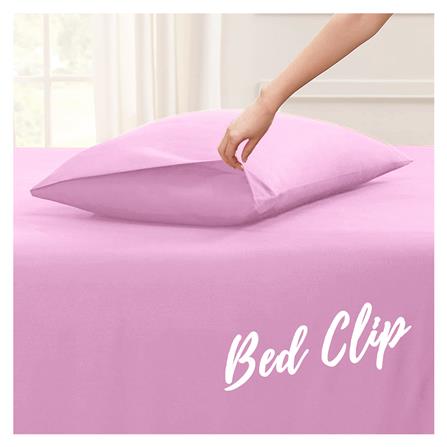 ปลอกหมอนหนุน BED CLIP STANDARD สีชมพูอ่อน แพ็ก 2 ชิ้น_2
