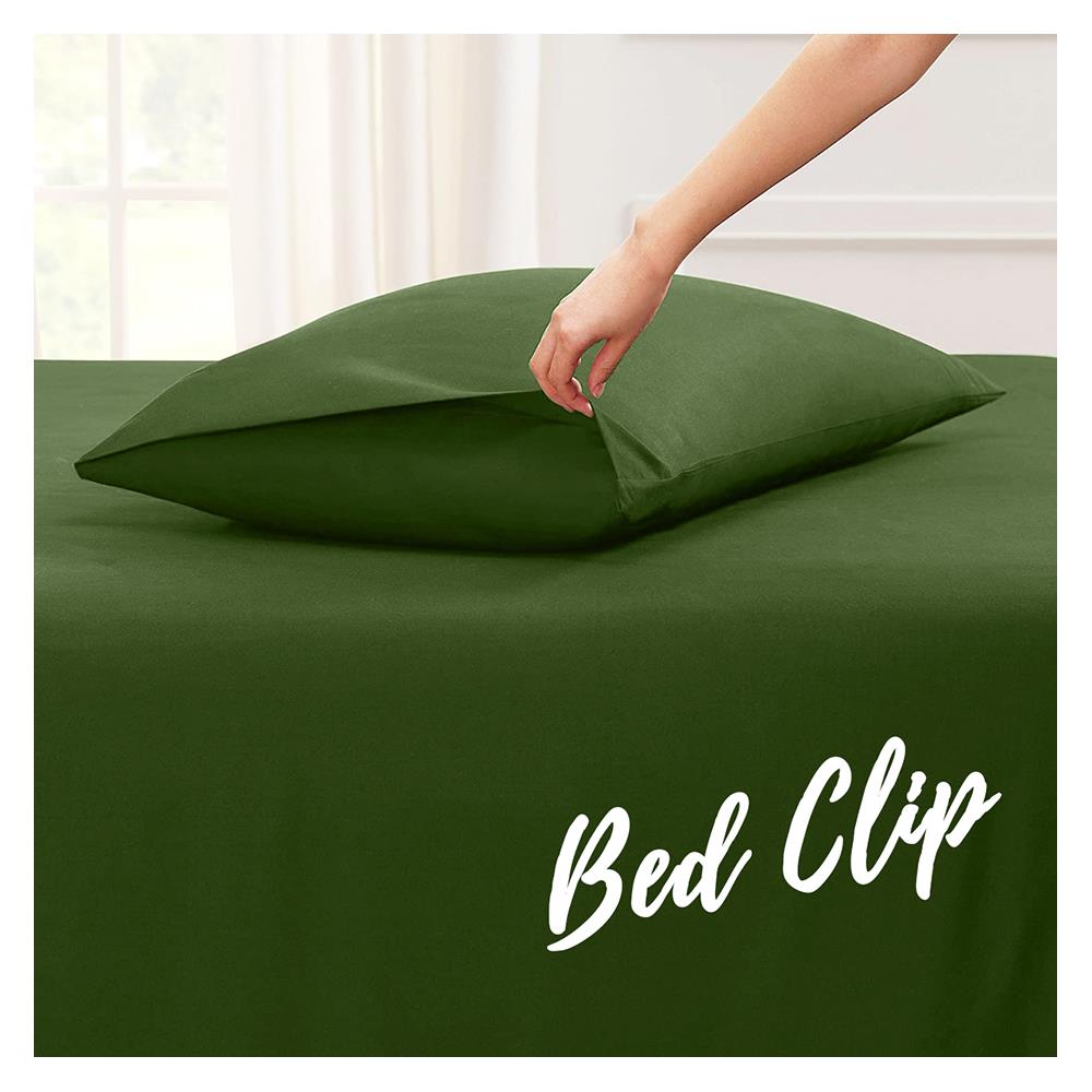 ปลอกหมอนหนุน BED CLIP STANDARD สีเขียวเข้ม แพ็ก 2 ชิ้น