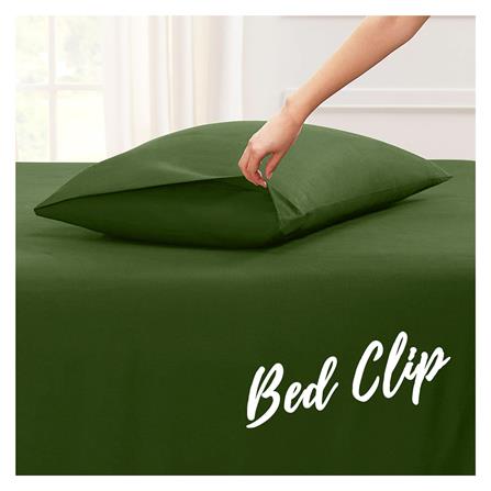 ปลอกหมอนหนุน BED CLIP STANDARD สีเขียวเข้ม แพ็ก 2 ชิ้น_2