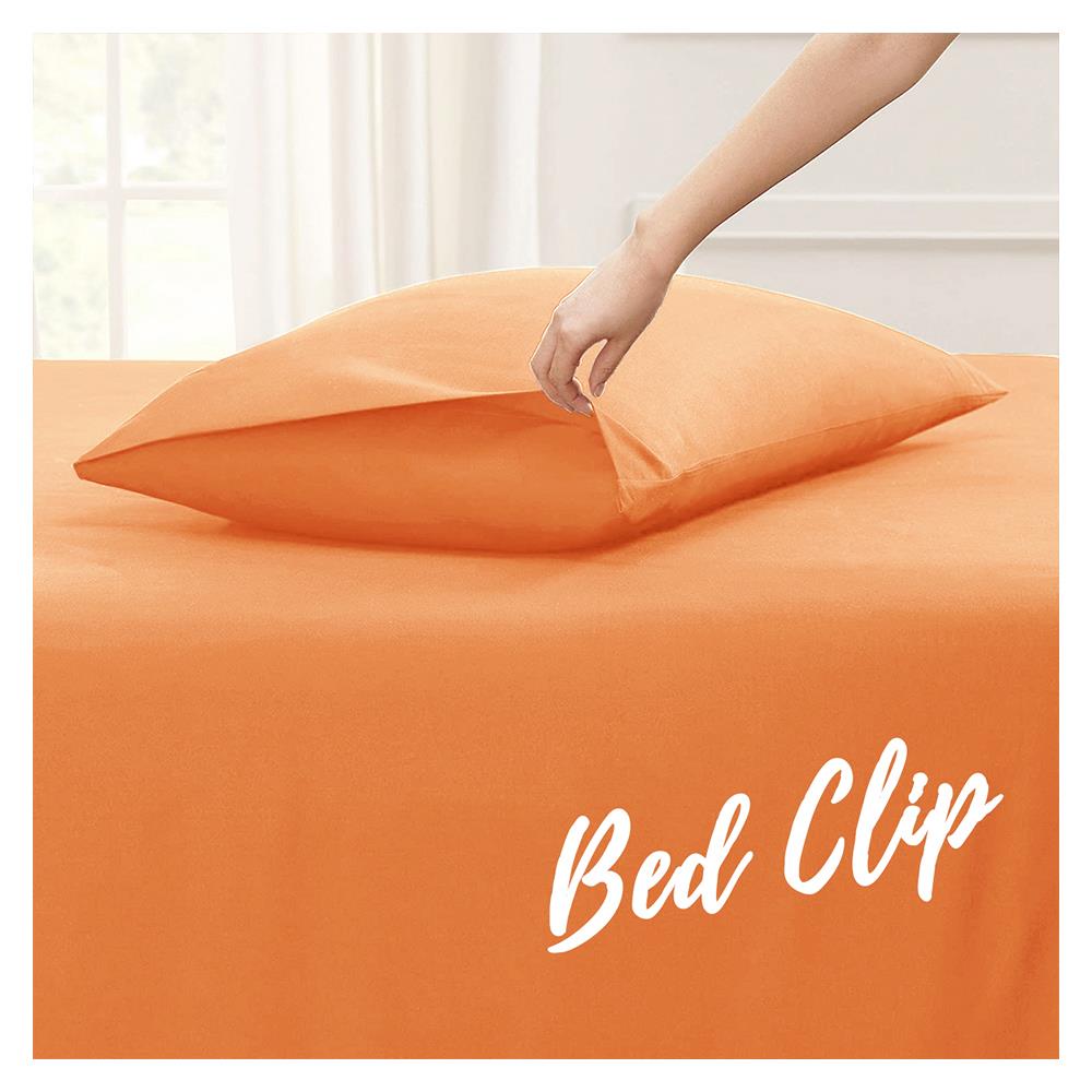 ปลอกหมอนหนุน BED CLIP STANDARD สีส้มพาสเทล แพ็ก 2 ชิ้น