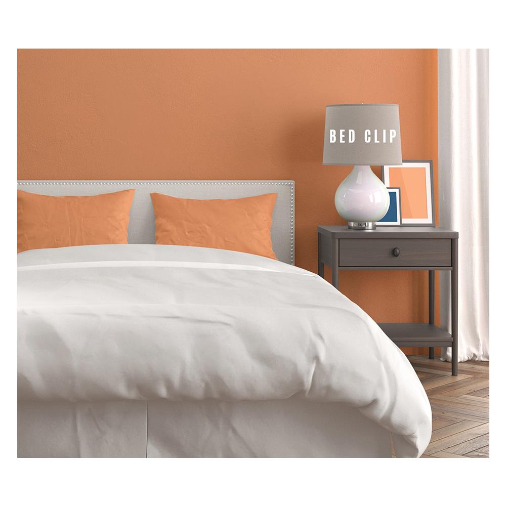 ปลอกหมอนหนุน BED CLIP STANDARD สีส้มพาสเทล แพ็ก 2 ชิ้น