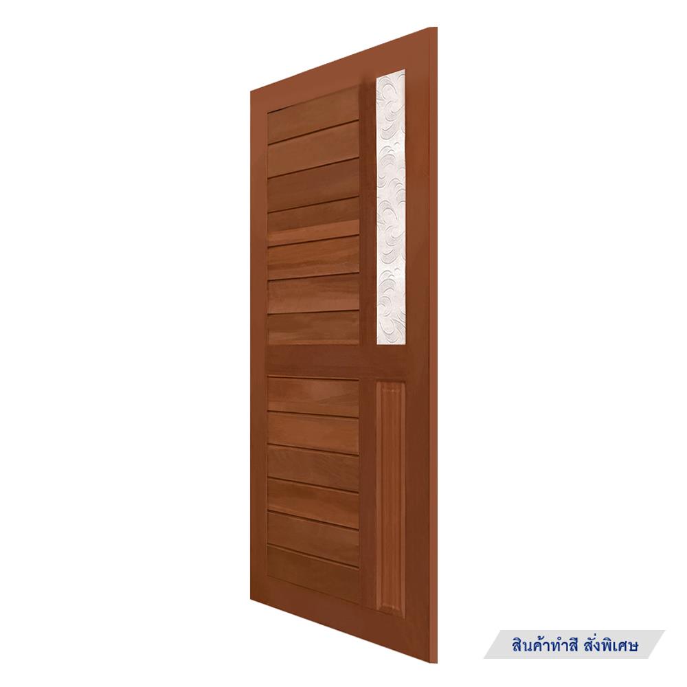 ประตูไม้แดงมาเลย์ N999 ELDER2 100X200 ซม. สีธรรมชาติ
