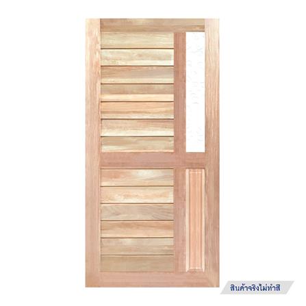 ประตูไม้แดงมาเลย์ N999 ELDER2 100X200 ซม. สีธรรมชาติ_0