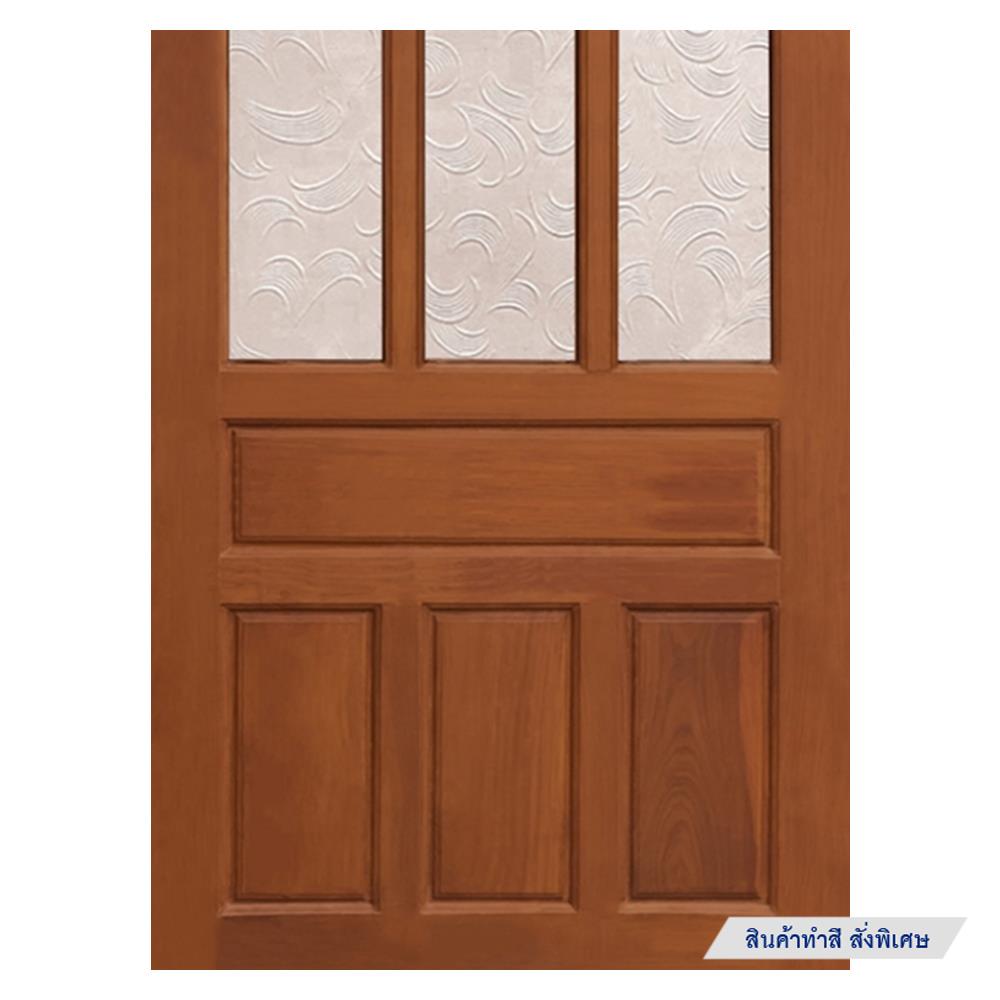 ประตูไม้แดงมาเลย์ N999 ELDER4 100X200 ซม. สีธรรมชาติ