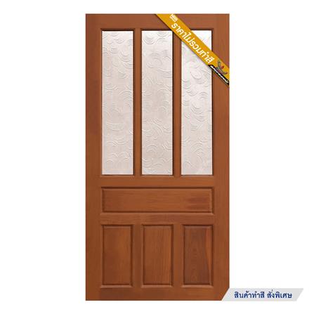 ประตูไม้แดงมาเลย์ N999 ELDER4 100X200 ซม. สีธรรมชาติ_1