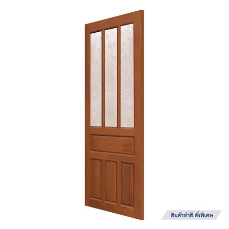 ประตูไม้แดงมาเลย์ N999 ELDER4 100X200 ซม. สีธรรมชาติ_2