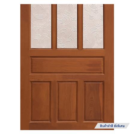 ประตูไม้แดงมาเลย์ N999 ELDER4 100X200 ซม. สีธรรมชาติ_3
