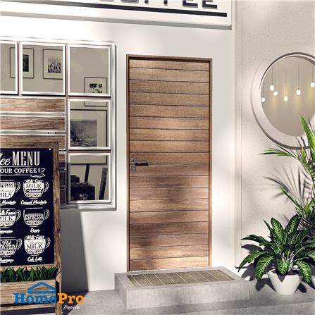 ประตูไม้แดงมาเลย์ AZLE ลายขวาง 80X200 ซม._3