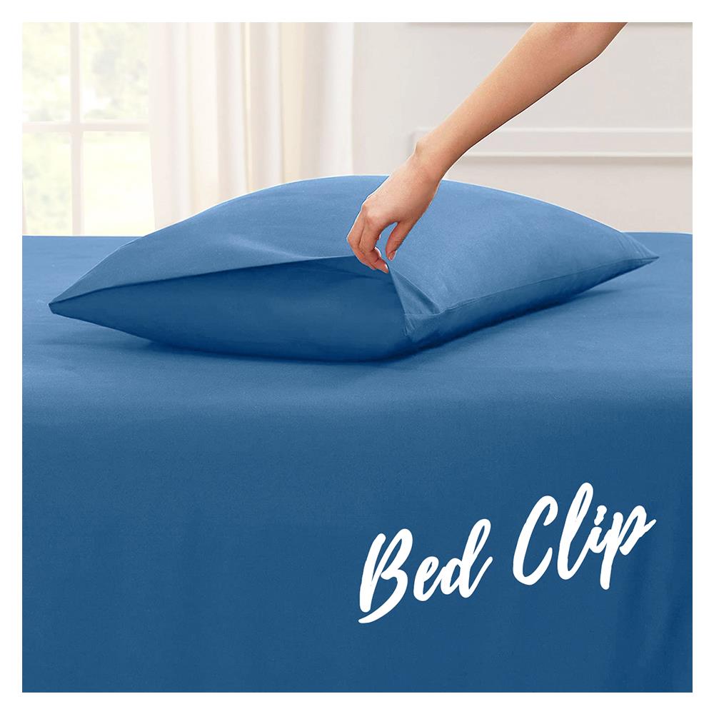 ปลอกหมอนหนุน BED CLIP STANDARD สีน้ำเงิน แพ็ก 2 ชิ้น