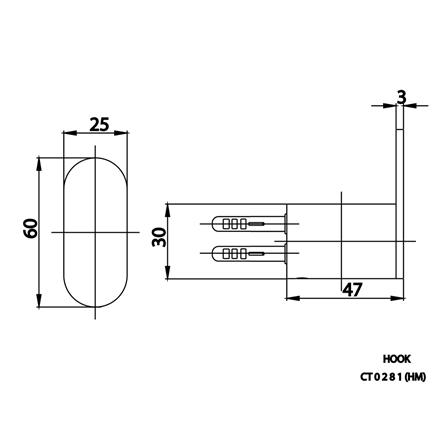ขอแขวนผ้า COTTO CT0281(HM) สีโครม_1