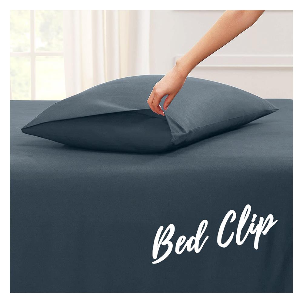ปลอกหมอนหนุน BED CLIP STANDARD สีเทา แพ็ก 2 ชิ้น