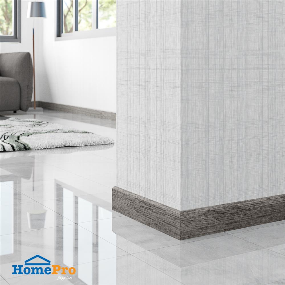 บัวพื้น PVC CROBERN 9.5X240X1.5 ซม. สี GREY-OAK