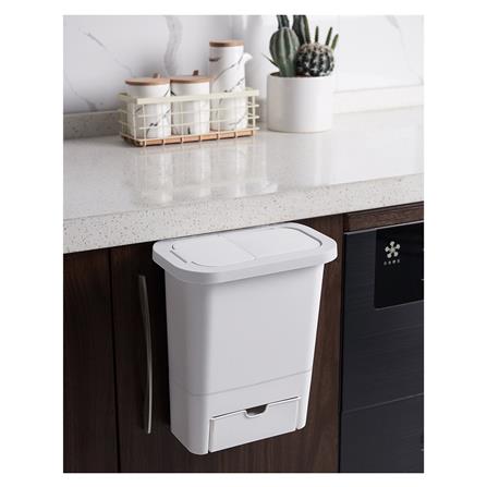 ถังขยะพร้อมที่แขวน GOMI ขนาด 7L สีขาว_4