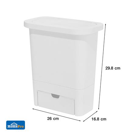 ถังขยะพร้อมที่แขวน GOMI ขนาด 7L สีขาว_5