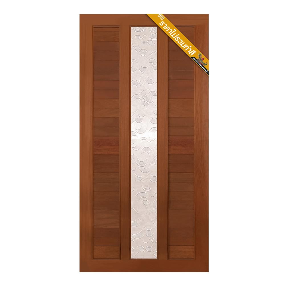 ประตูไม้แดงมาเลย์ N999 ELDER1 100X200 ซม. สีธรรมชาติ
