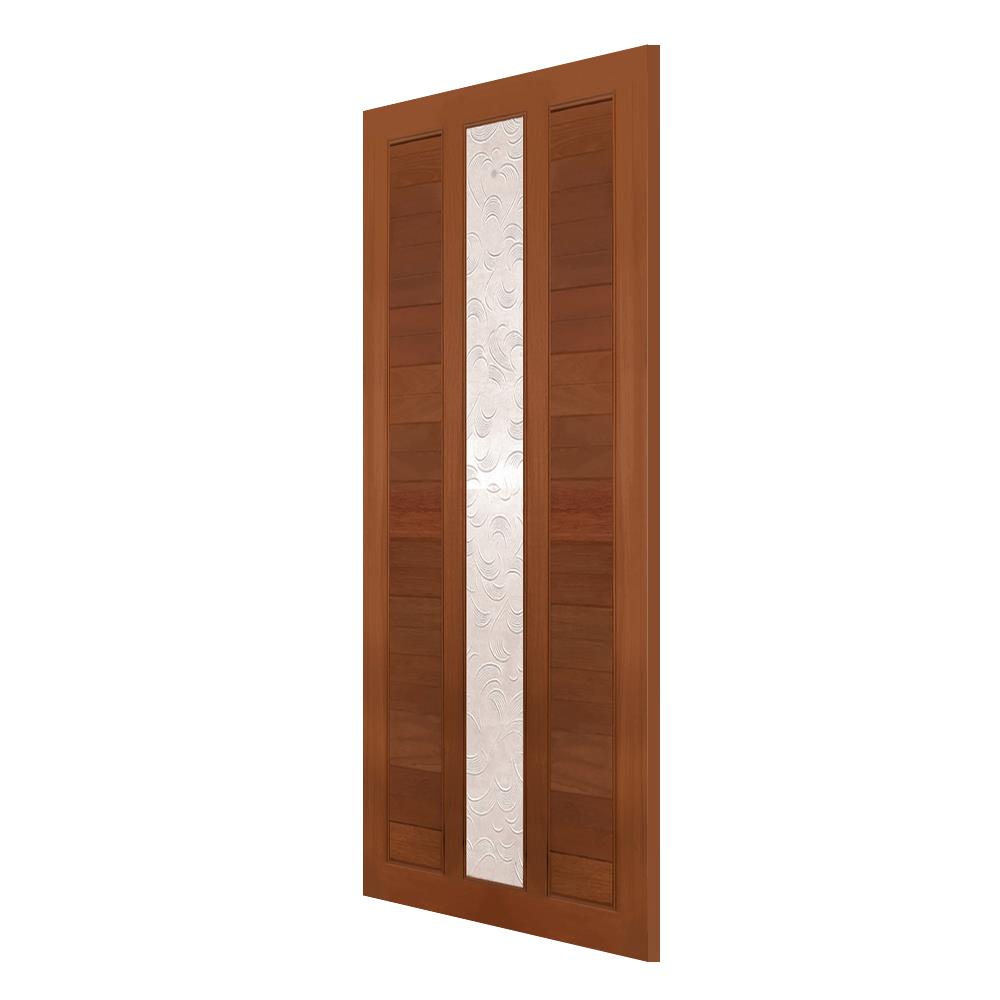 ประตูไม้แดงมาเลย์ N999 ELDER1 100X200 ซม. สีธรรมชาติ