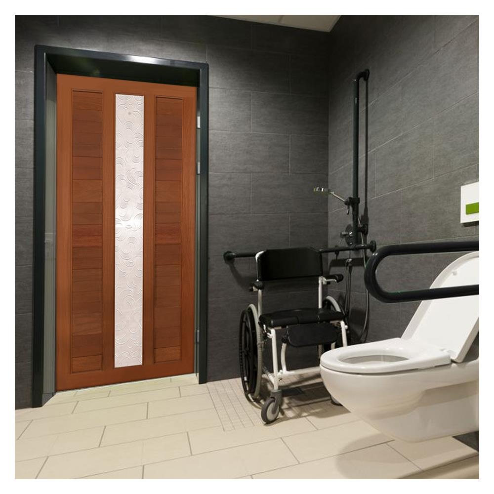 ประตูไม้แดงมาเลย์ N999 ELDER1 100X200 ซม. สีธรรมชาติ