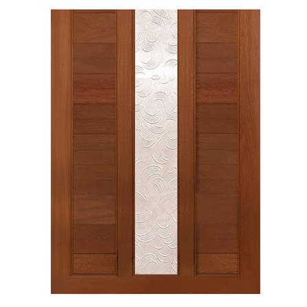 ประตูไม้แดงมาเลย์ N999 ELDER1 100X200 ซม. สีธรรมชาติ_3